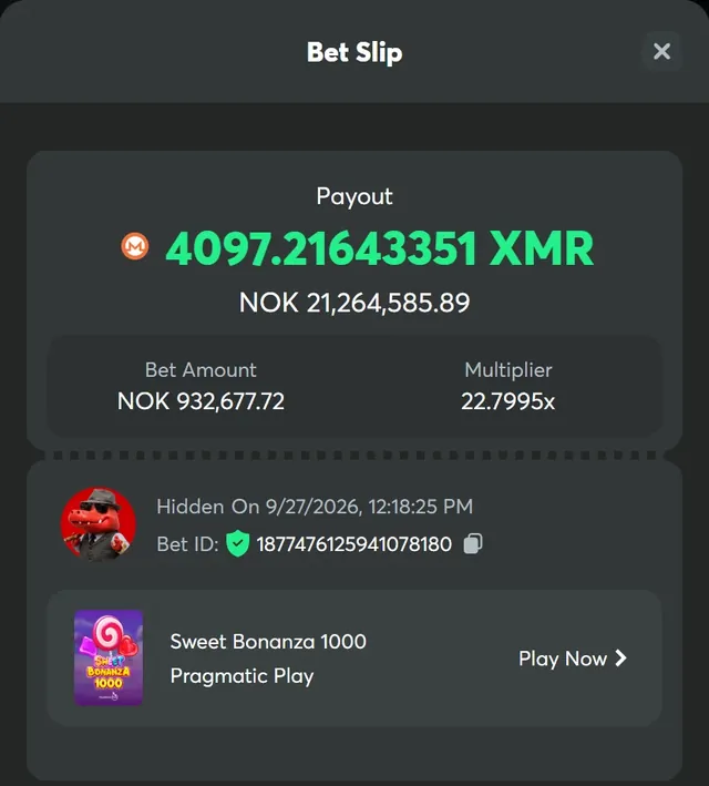 One BC.Game spin, on a public bet slip: $2.21M