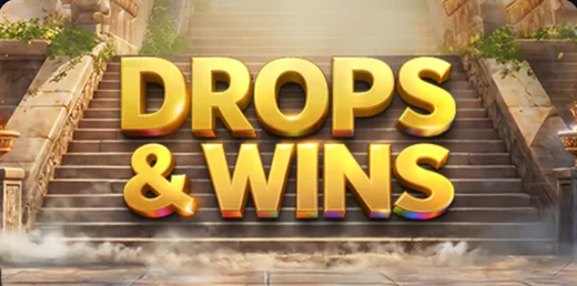 Drops and Wins promotion artwork on Roobet