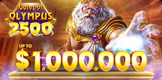 Gates of Olympus 2500 promotion artwork on Roobet