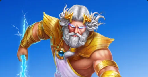 Zeus slot character from the Stake Wheel Wars promotion